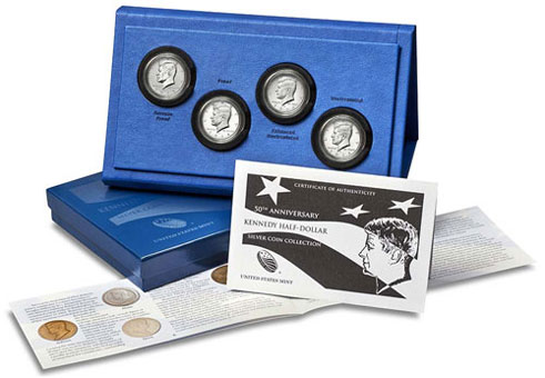 2014 50th Anniversary Kennedy Half Dollar Silver Coin Set