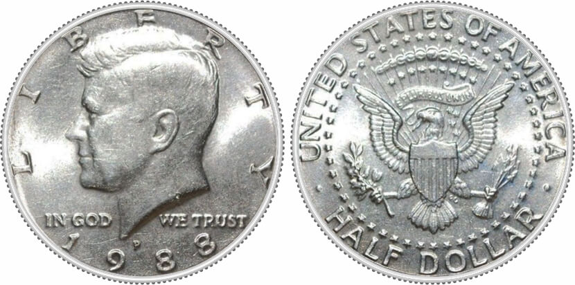 1988-P Kennedy Half Dollar