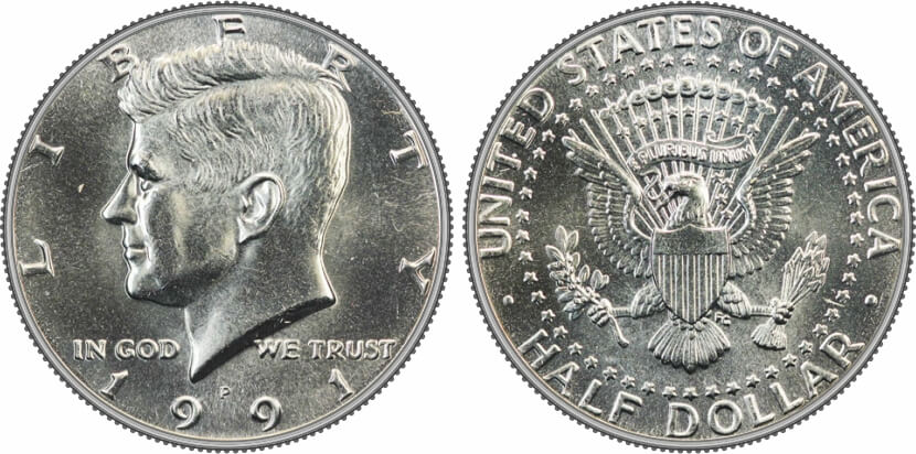 1991-P Kennedy Half Dollar